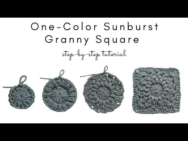 How to Crochet the Sunburst Granny Square Step-by-Step!