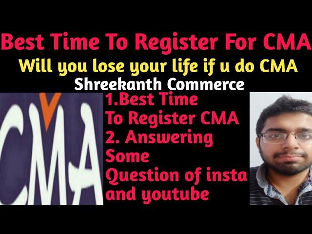 When To Do CMA? New and Old syllabus problem?|CMA padikalamaa?|Tamil|Shreekanth