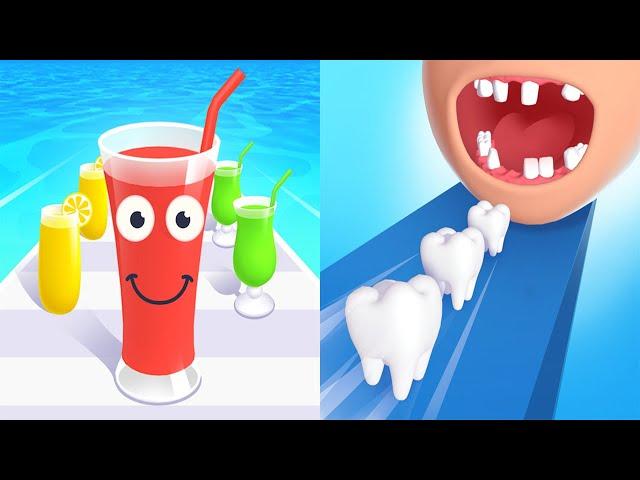 Juice Run VS Smile Rush - All Levels Gameplay Android iOS Ep 1