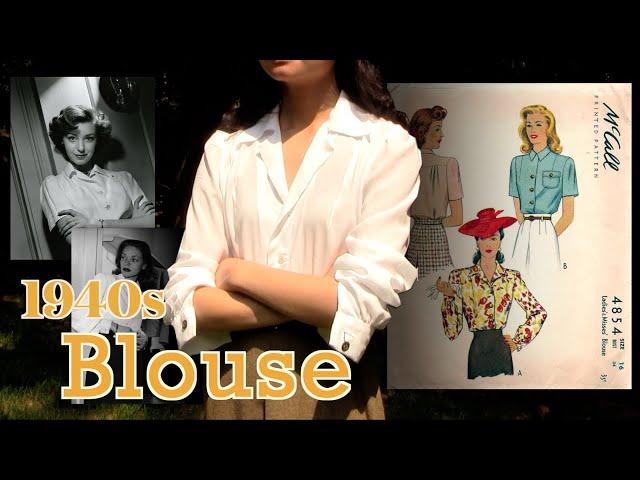 Making a Rayon 1940s Blouse | Vintage Sewing | McCall 4854