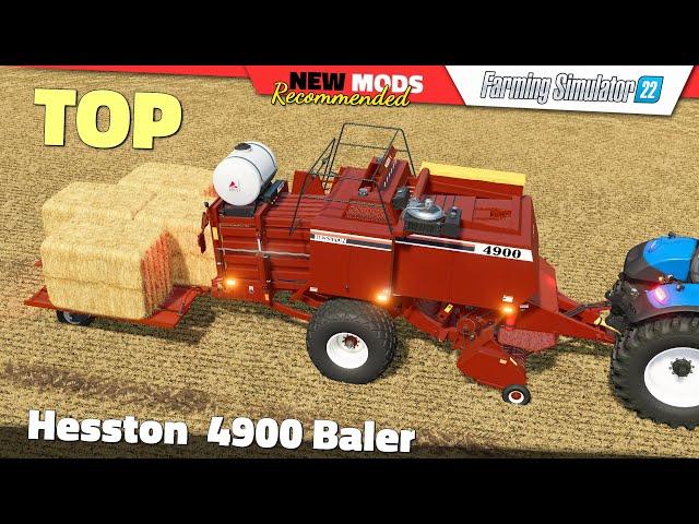 FS22 | Hesston 4900 Baler - Farming Simulator 22 New Mods Review 2K60