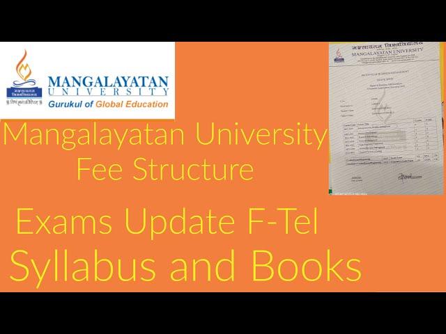 Mangalaytan University | Courses Fee Structure | Marks sheet | F-tel Programs | #Admissionopen