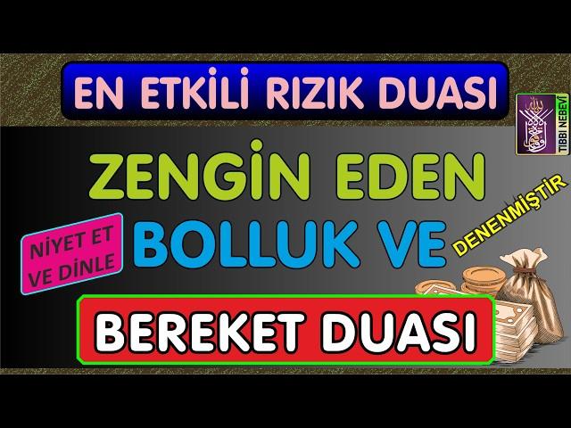 EN ETKİLİ RIZIK DUASI - denenmiştir.