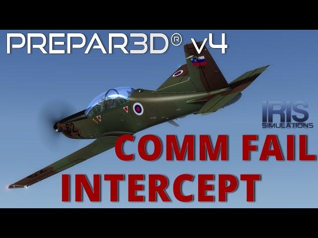 Intercepting GA aircraft | Communications failure | IRIS Simulations PC9 | Prepar3Dv4