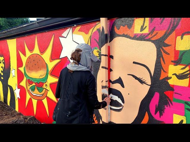 Paint a HUGE Mural | How in 5 Easy Steps *Mural Tutorial