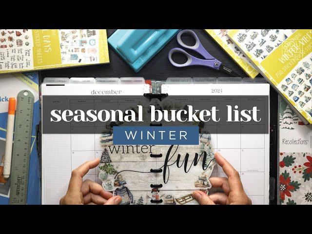 DIY WINTER BUCKET LIST PLANNER INSERT + FREE PRINTABLE! Discbound Classic Happy Planner Setup