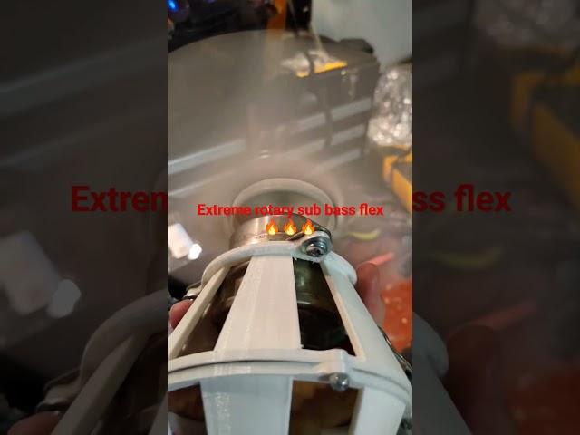 Rotary subwoofer extreme bass flex