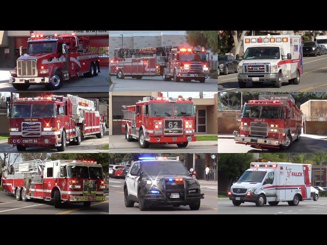 Fire Trucks Police & EMS Responding Compilation 2024 #3