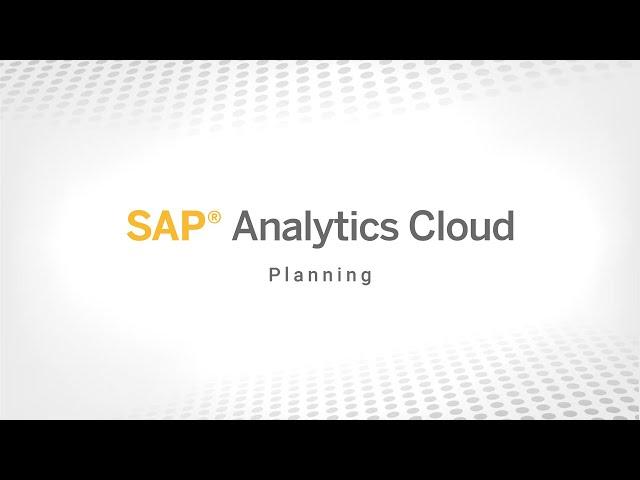 What is SAP Analytics Cloud for Planning?