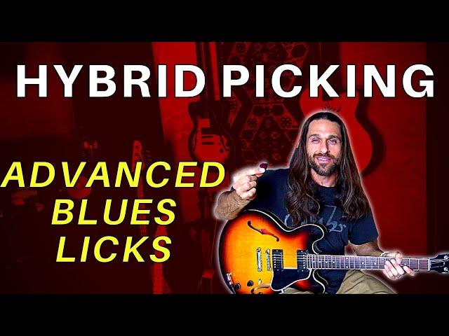 Hybrid Picking – BLUES LICKS – Advanced Guitar Lesson