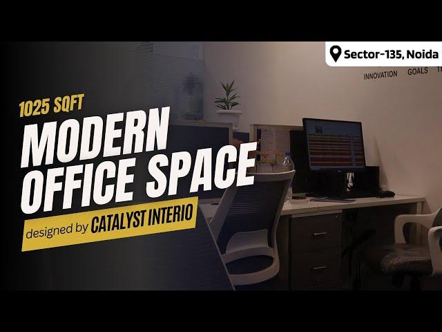 1025 Sq Ft Sleek and Modern office interior designed by Catalyst Interio - Office Interior Designer