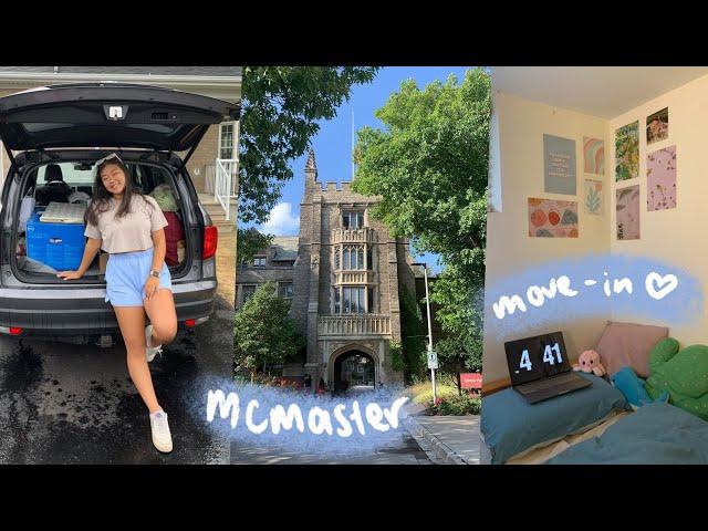 COLLEGE MOVE IN VLOG 2021 + ROOM TOUR  McMaster University | Allie C.