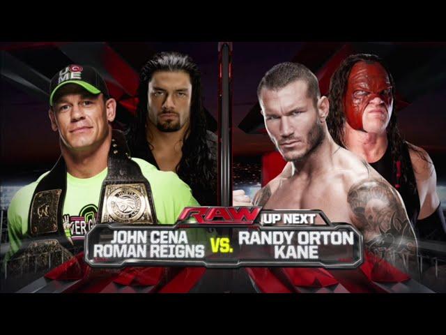 John Cena & Roman Reigns Vs Randy Orton & Kane - WWE Raw 30/06/2014 (En Español)