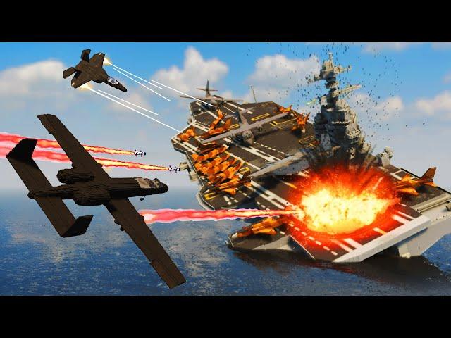 Realistic Planes vs Battleships & Aircraft Carrier  Teardown
