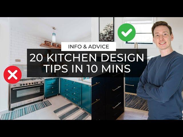 20 Kitchen Design Tips In 10 Minutes ⏱️