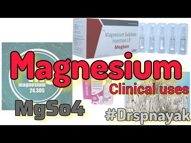 Magnesium salts | clinical uses |  #Drspnayak | #magnesiumSulphate