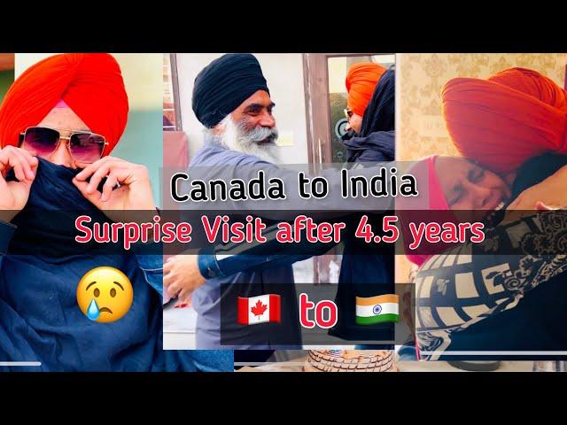 Surprise Visit from Canada to india after 4.5 years #surprisevisit #canadatoindia #emotional