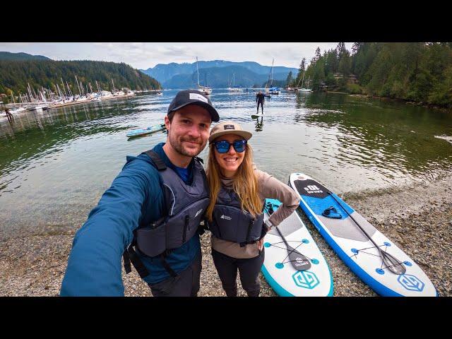 First Time on a SUP! GOOSEHILL SAILER Inflatable Paddleboard Review