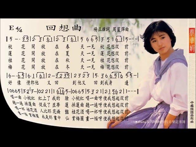 蔡幸娟 - 回想曲【歌譜版】24bit