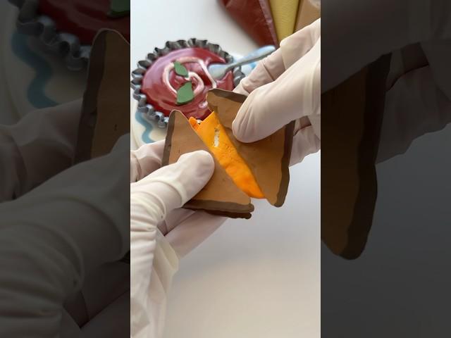 Grilled cheese and soup cookieroyal icing 101 linked in my bio #cookiedecorating #asmr #satisfying