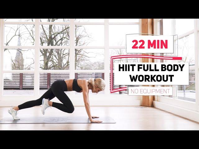 22 MINUTES FULL BODY WORKOUT HIIT | no equipment | Caro Daur #DAURPOWER