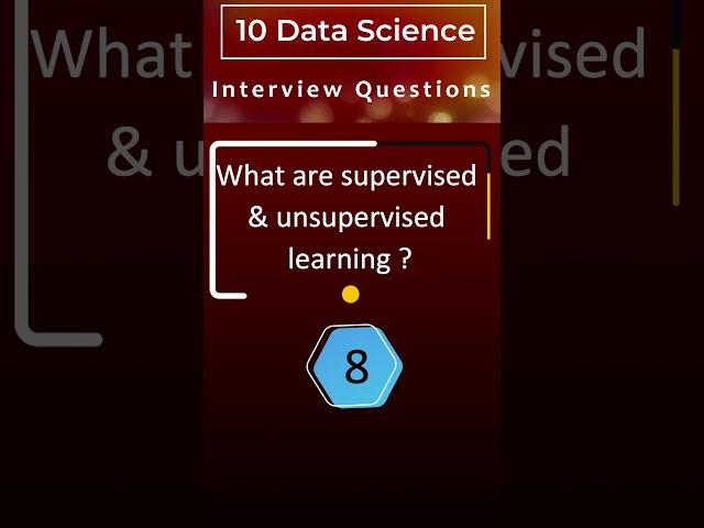 Part 1 - Data Science Interview Questions | Most Asked Interview Questions