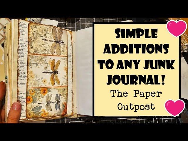 Simple Additions to Any Junk Journal! Craft With Me! ! The Paper Outpost