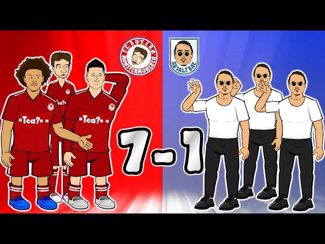 7-1! Bayern Munich vs RB Salzburg (Champions League Goals Highlights 22 Lewandowski Hat-trick)