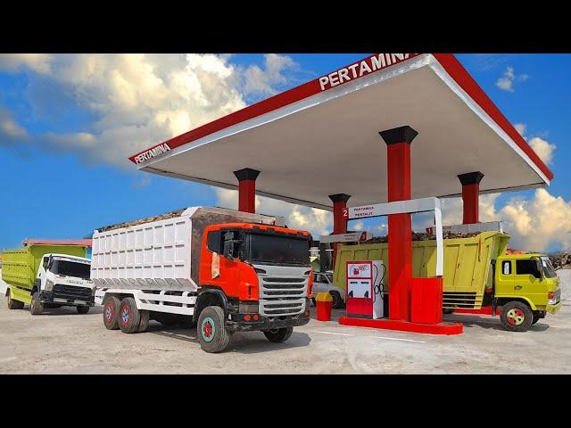 Muatan Berat Mobil Truk Rc Miniatur Tronton Fuso 220Ps, Hino 500 Isuzu Giga, Ud Quester Oleng