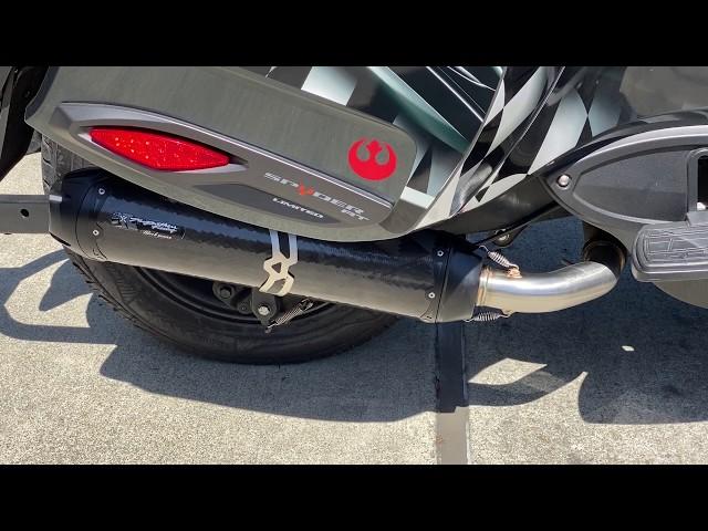 Two Brothers exhaust with RLS delete pipe on Can Am Spyder