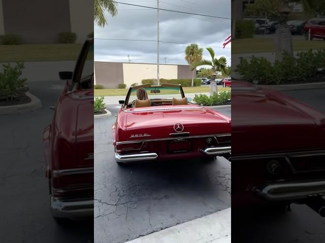 1969 280SL Mercedes Benz signal red with Cognac Leather interior!