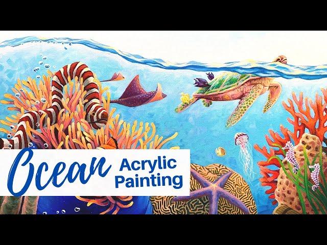 Painting Ocean Animals  (Time-Lapse) | Animal Art Therapy