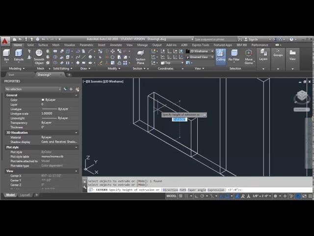 using extrude and subtract to create voids in solids