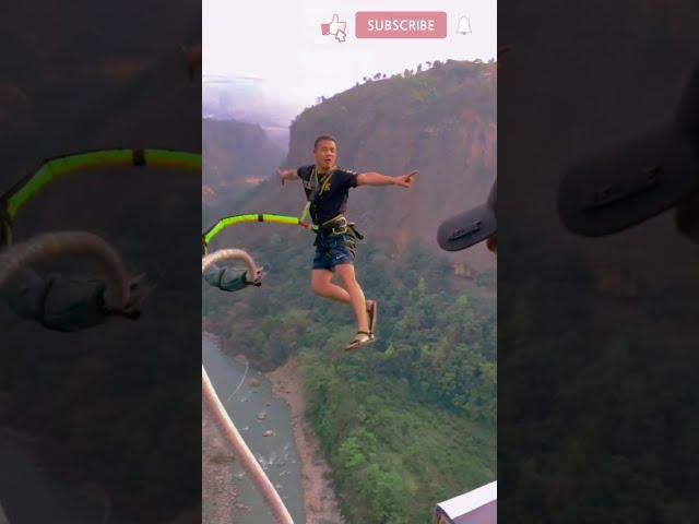 Scary Bungee Jumping Pokhara Nepal | Back Flip while Bungee Jump |