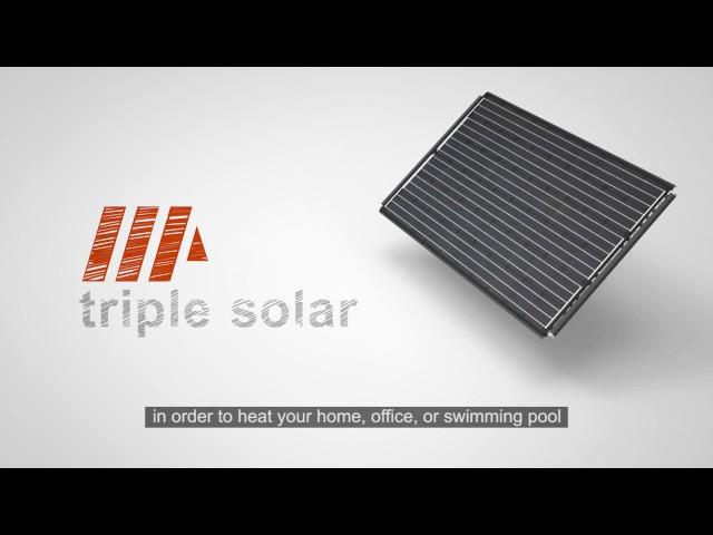 Triple Solar PVT heat pump panel generate heat and electricity for your home - warm water with solar