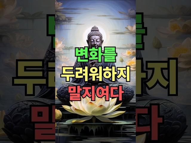 변화를 두려워하지 않는 이유. #부처님말씀 #오디오북 #마음챙김 #마음공부 #명언