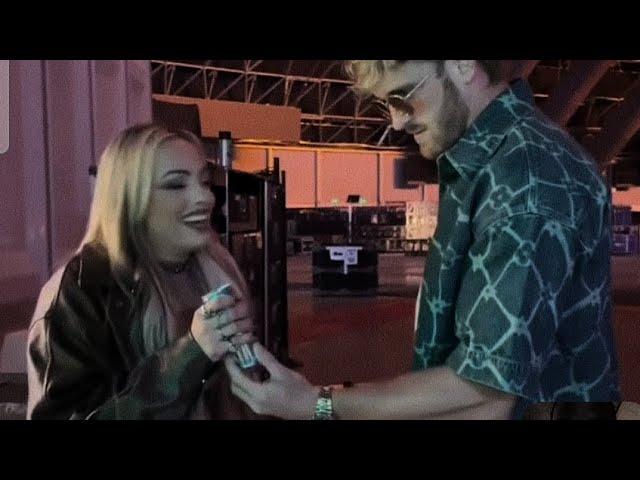 Logan Paul steals Liv Morgan Redbull off air backstage - WWE RAW & SMACKDOWN