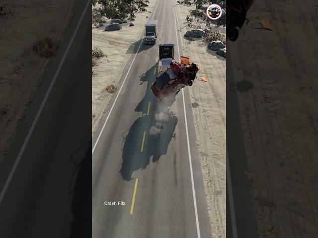 Realistic Highway Car Crashes #realisticcarcrashes #carcrashes #beamngdrive