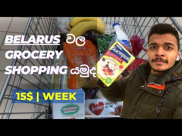 Grocery shopping in Belarus | Vitebsk | සිංහල vlog | Medical student life