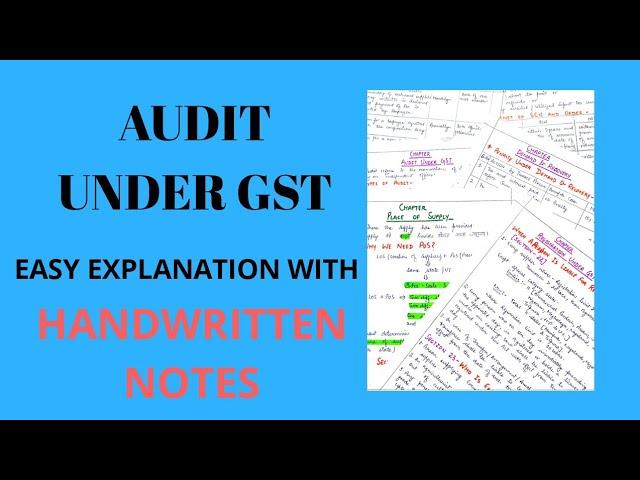 Audit under GST - [Hindi] - Handwritten notes