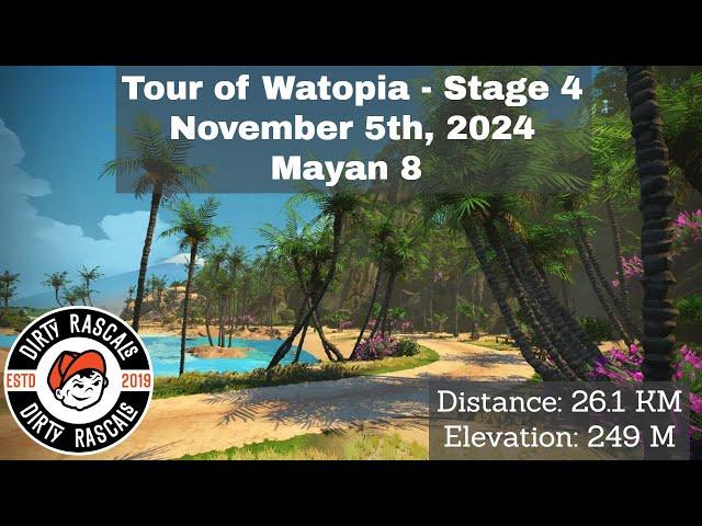 Zwift Tour of Watopia - Stage 4 - Mayan 8 - Nov. 5th 2024