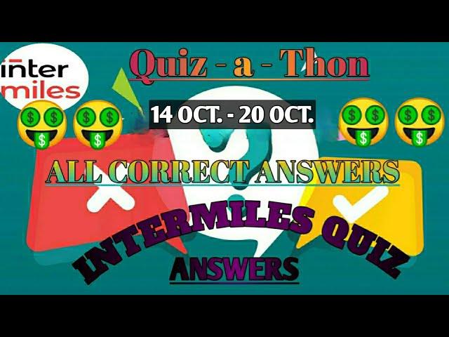 INTERMILES QUIZ ANSWERS TODAY | 14TH OCTOBER QUIZ ANSWERS |LINGO BINGO