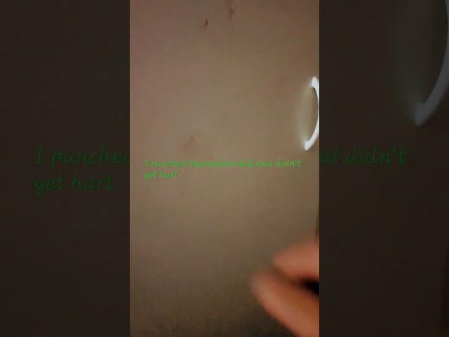 I love punching walls