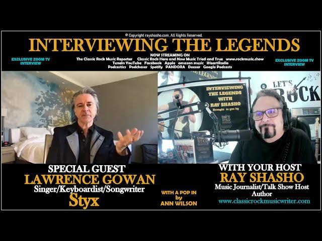 Lawrence Gowan Styx Keyboardist & Vocalist Zoom TV Interview!