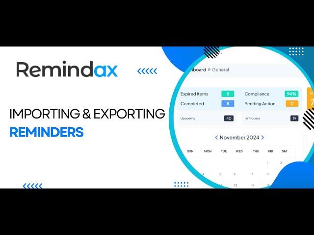 Importing and Exporting Reminders #remindax, #documentexpiration