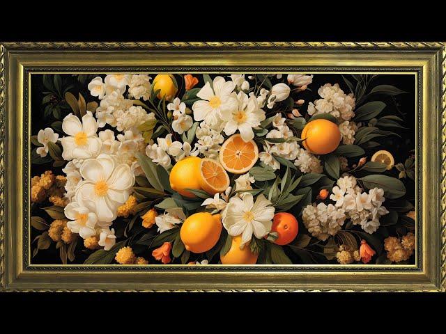 Fruity Flowers Painting | 10 Hours Framed Painting | TV Wallpaper