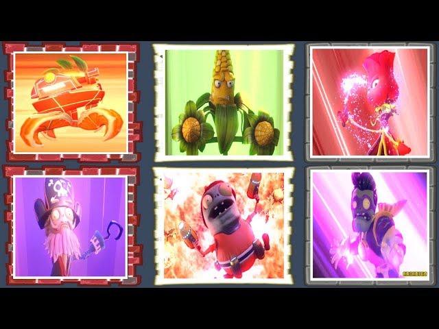 Plants vs Zombies Garden Warfare 1 and 2 All Characters NEW Abilities