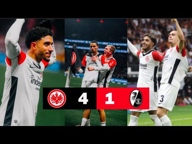 Omar Marmoush letzte spiel Eintracht Frankfurt gegen SC Freiburg 4-1 & Highlights Tore