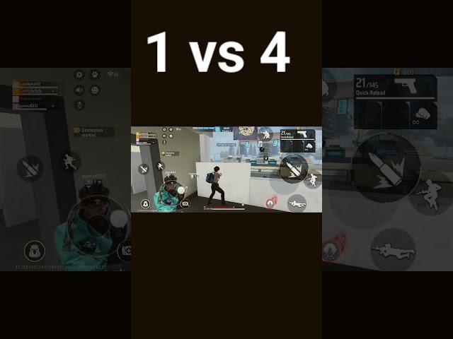 #trending #Hemant gamer #freefire #1vs 4