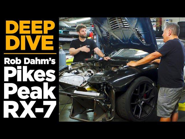 The Fastest RX-7 Ever Up Pikes Peak!  We Take a Close Look at Rob Dahm's 3-Rotor Hillclimber!